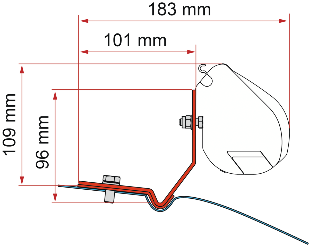 Fiamma Adapter Kit VW Caddy Maxi