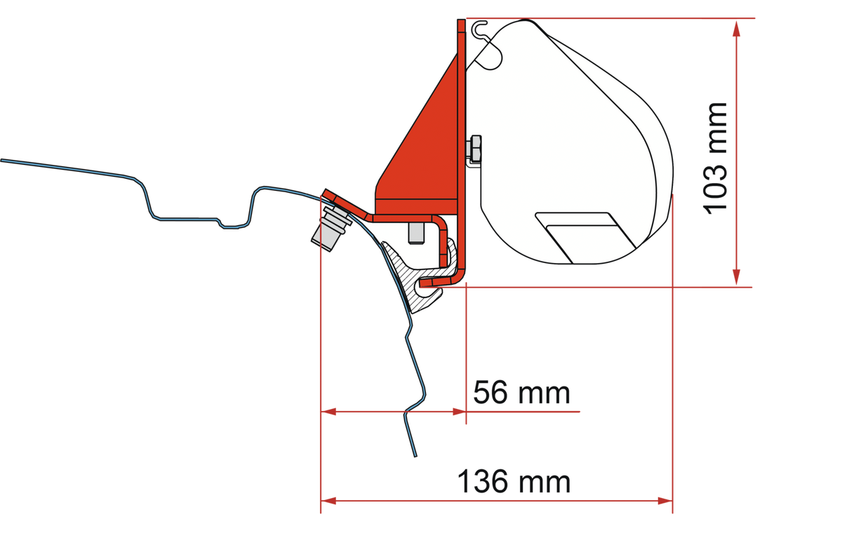 Fiamma Adapter F35 Kit Combi Rail Bracket