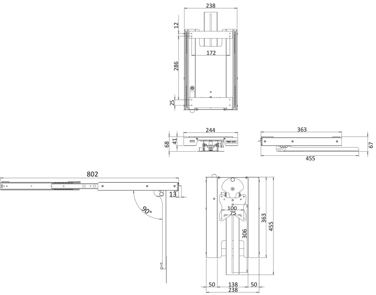 Lippert TFT-Halter für die Decke