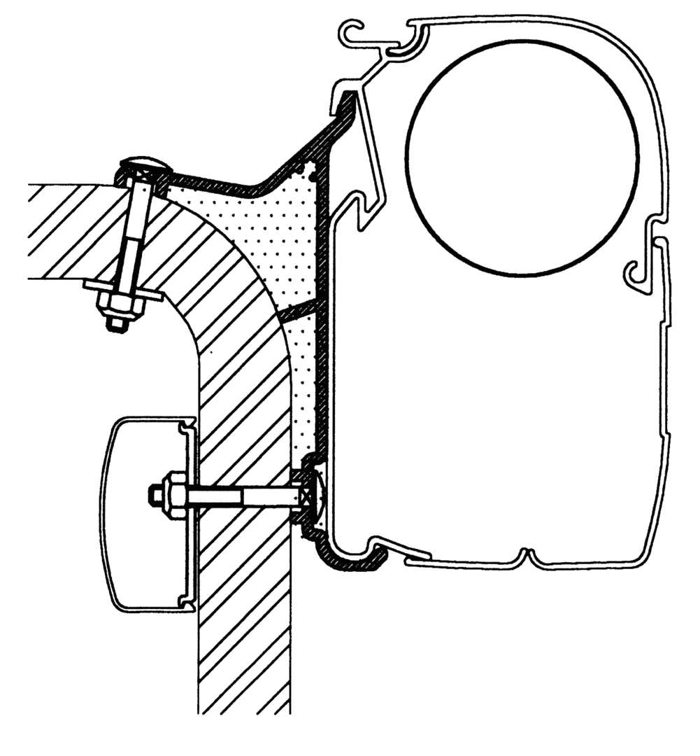 Thule Adapter Hymer B2-Klasse, 300 cm
