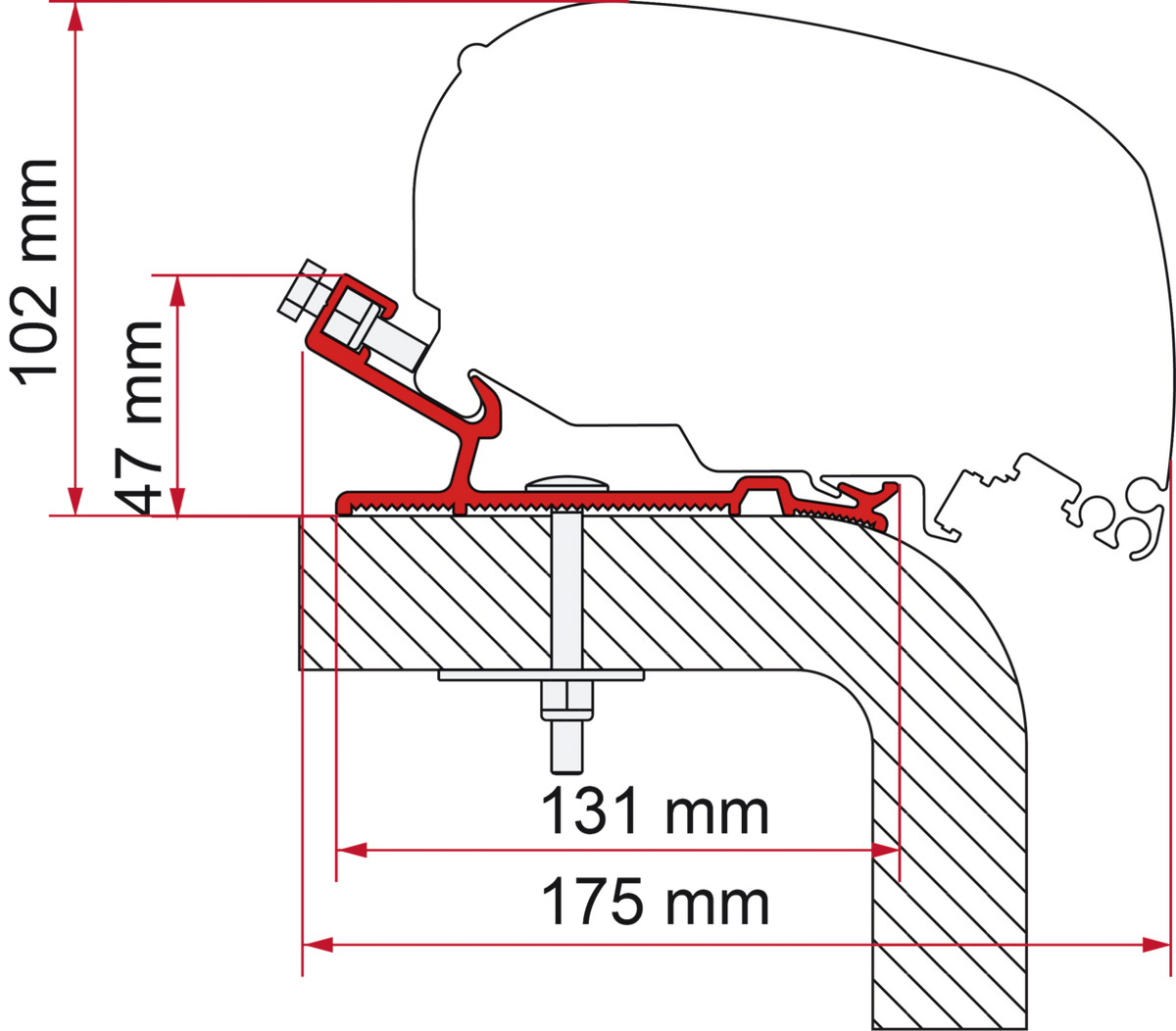 Fiamma Adapter F80-F65 Hymer 600 (S) (B)