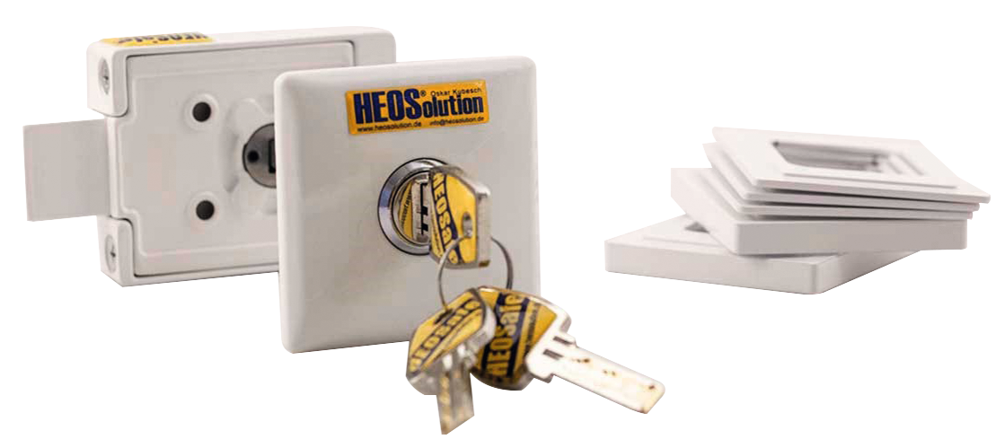 HEOSolution HEOSafe Zusatzschloss weiß, 3er-Set