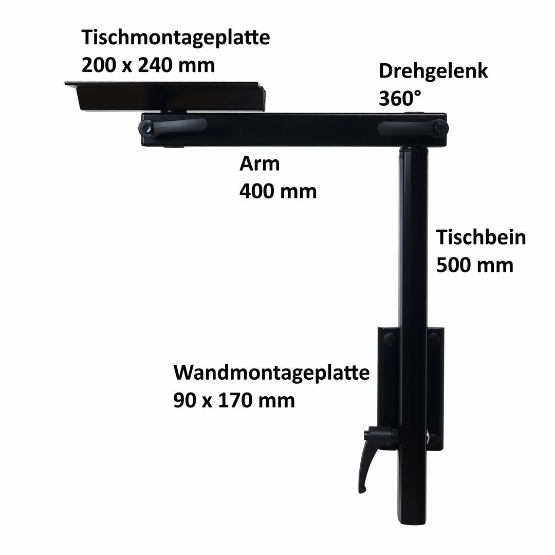 Fawo Tischgestell LAGUN Carbonschwarz