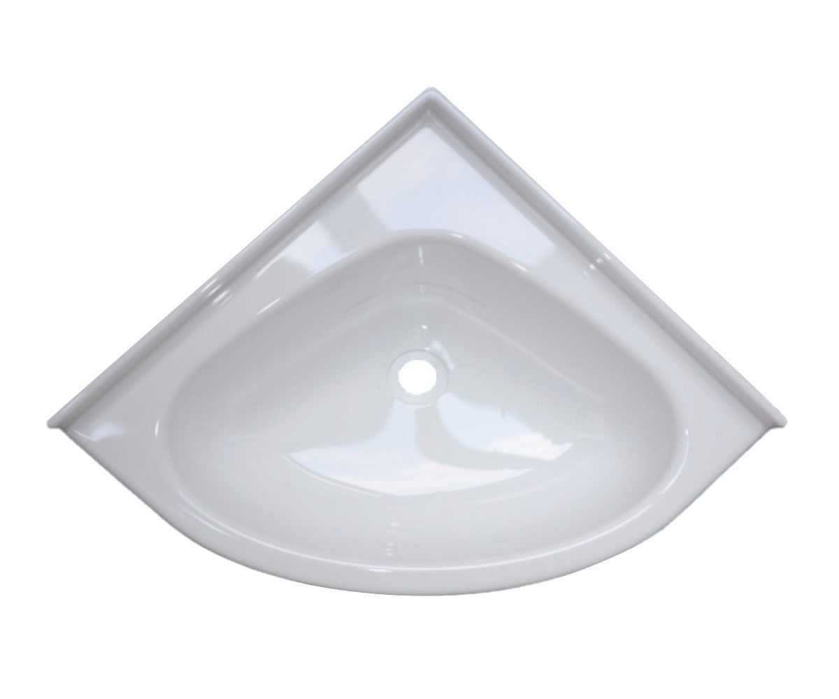 Camping Eckwaschbecken Mini 345x345mm weiß