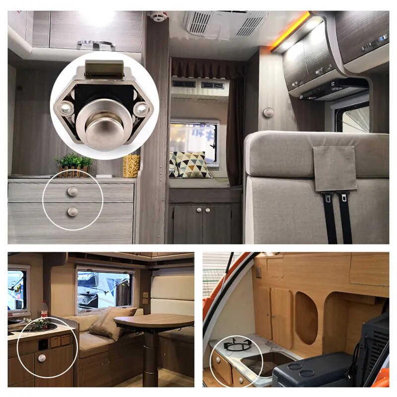 20x Push Locks Camper Möbelgriffe Mini oder Standard