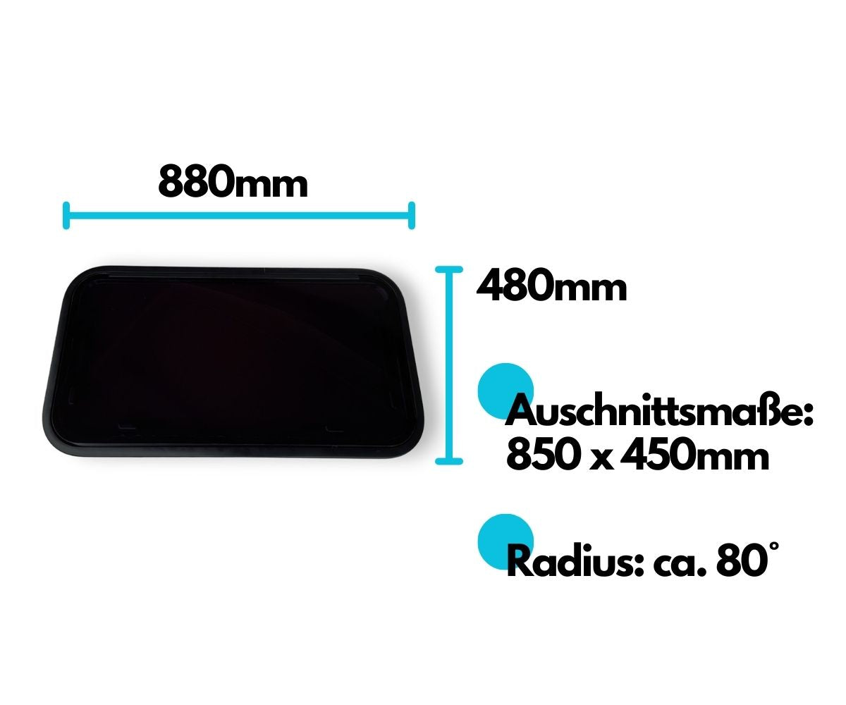 Wohnmobil universal Ausstellfenster 850 x 450850x450 Fenster Set - Masis Maße