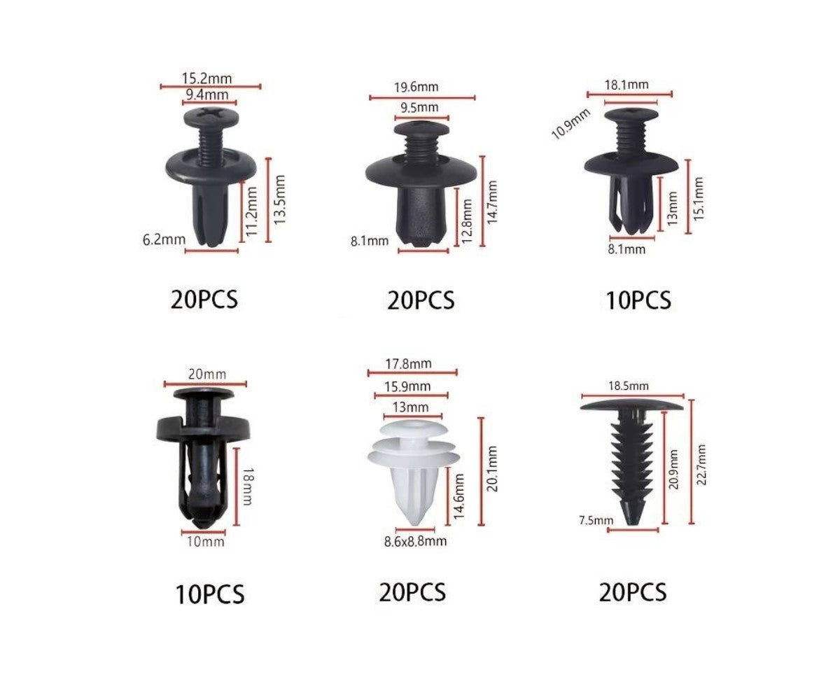 Clips für das Auto universal 100 Stück