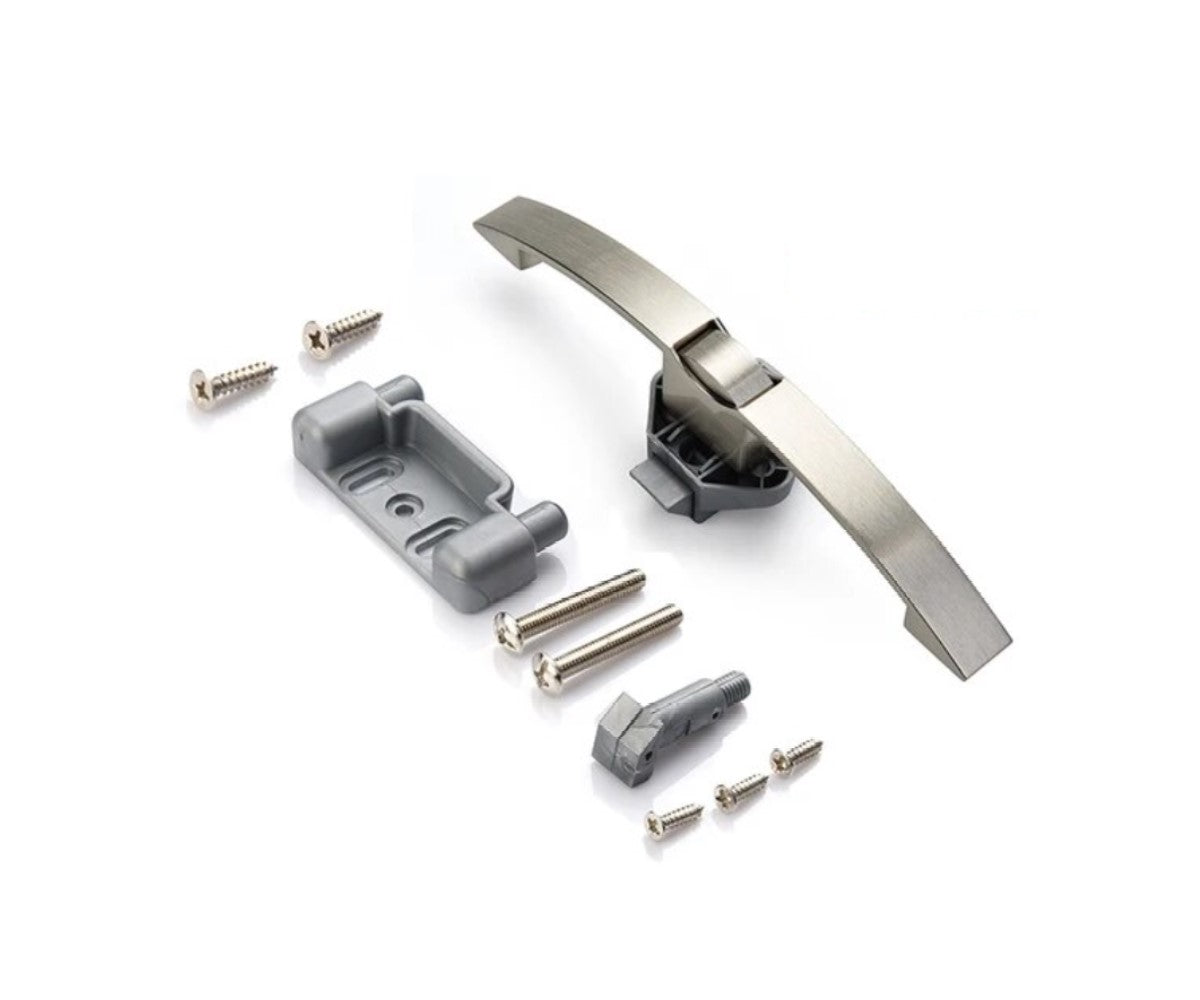 Druckschloss Push Lock 160mm/128mm Lochabstand gebürstet