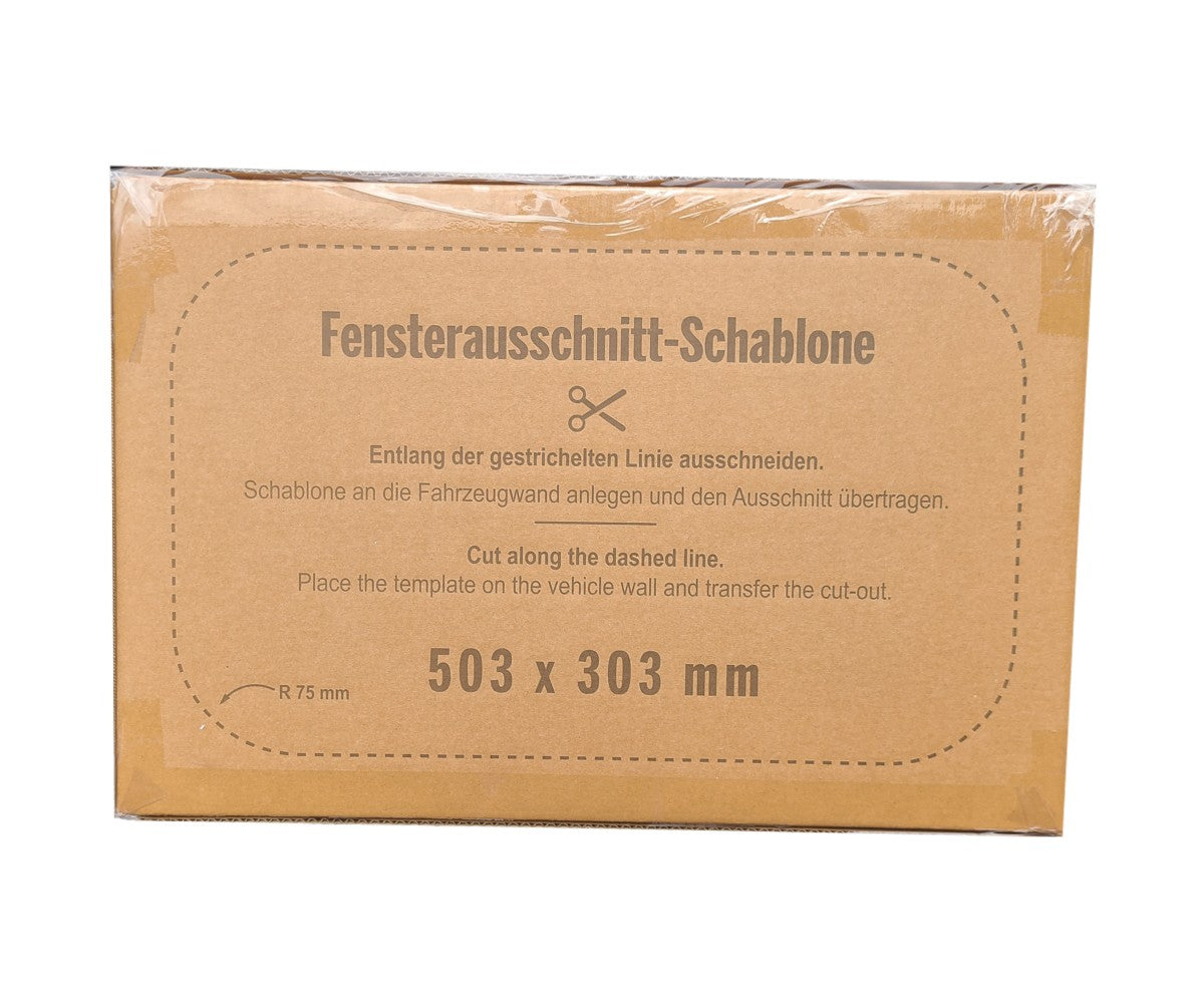 Pantheratec 500x300 Ausstellfenster Schablone Fensterausschnitt