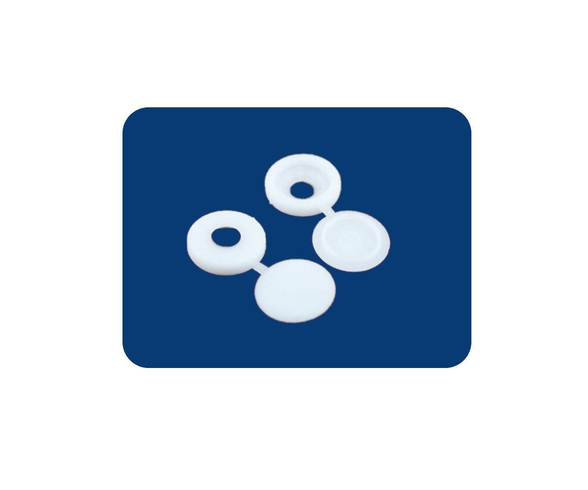 20x Schraubenkappe in weiß dekorative Abdeckung