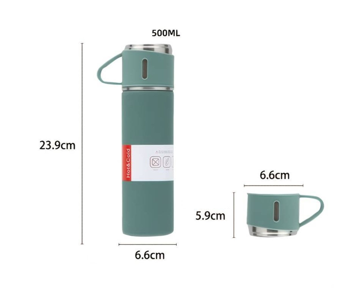 Thermobecher mit Tasse to go 500ml - Camping Pantheratec