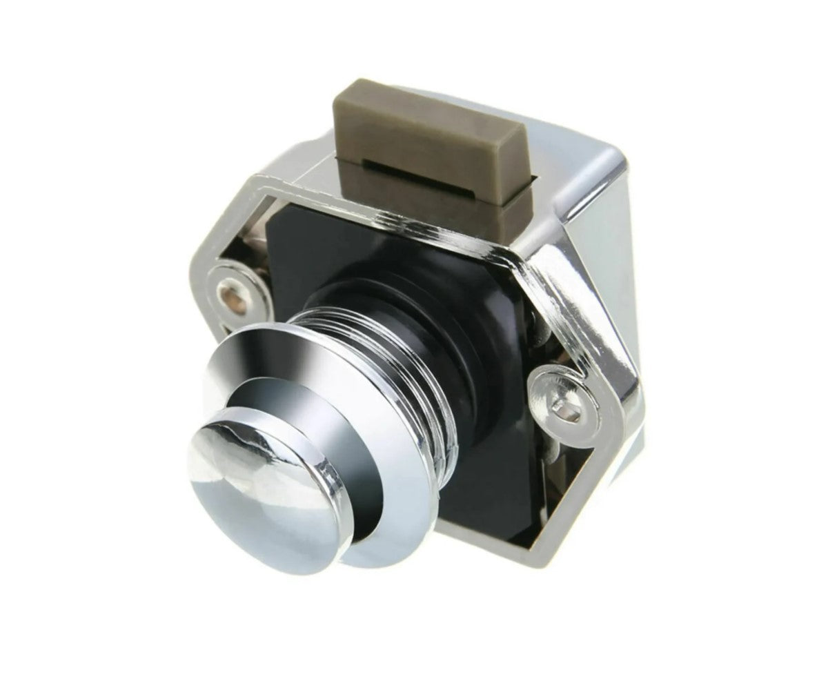 Push Lock Mini Möbelschloss silbern/chrom