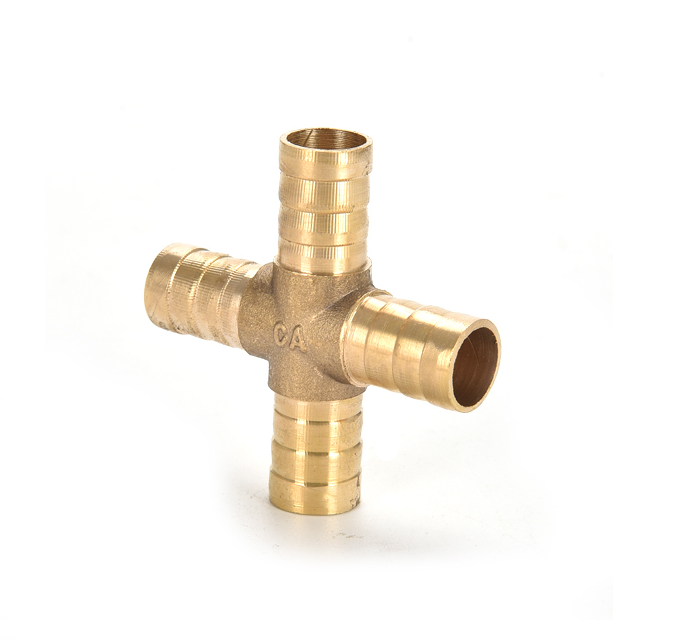 Schlauchverbinder Messing 10mm X-Verbinder