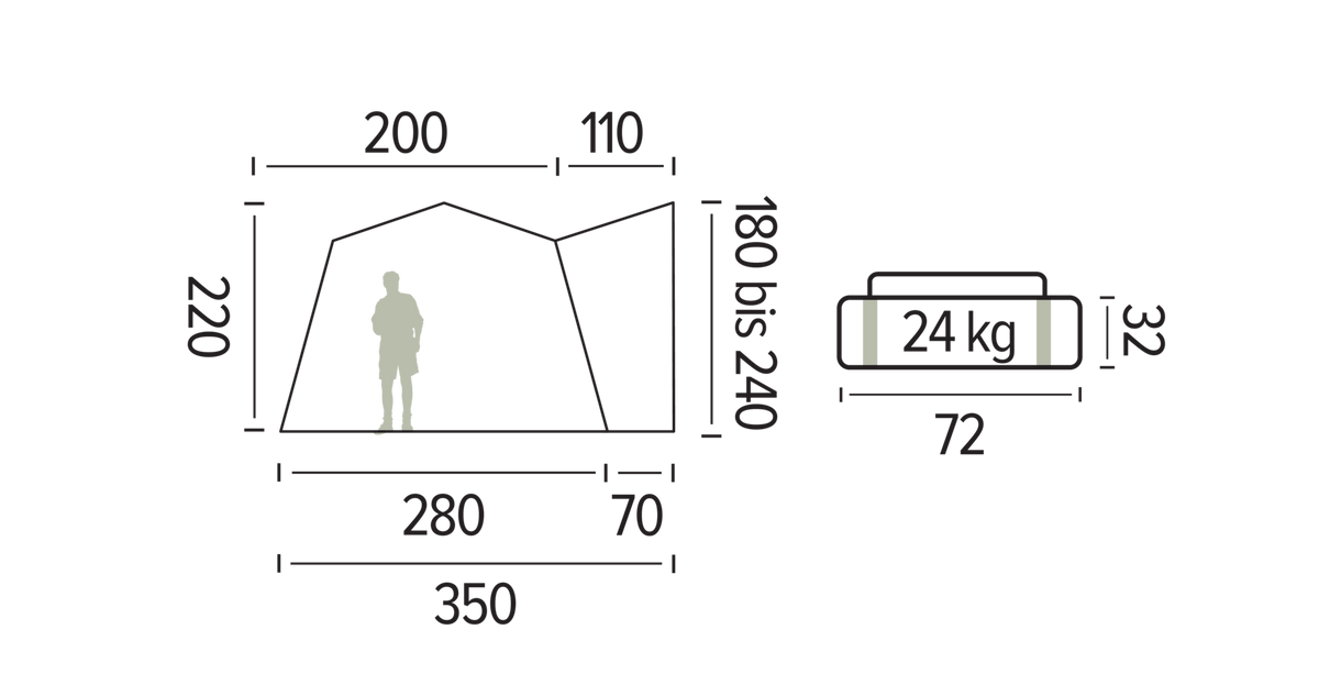 Trigano Busvorzelt SANTA CRUZ 180-240 cm