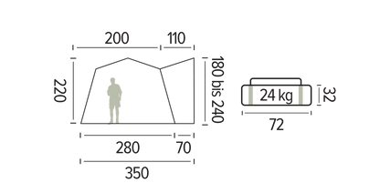 Trigano Busvorzelt SANTA CRUZ 180-240 cm