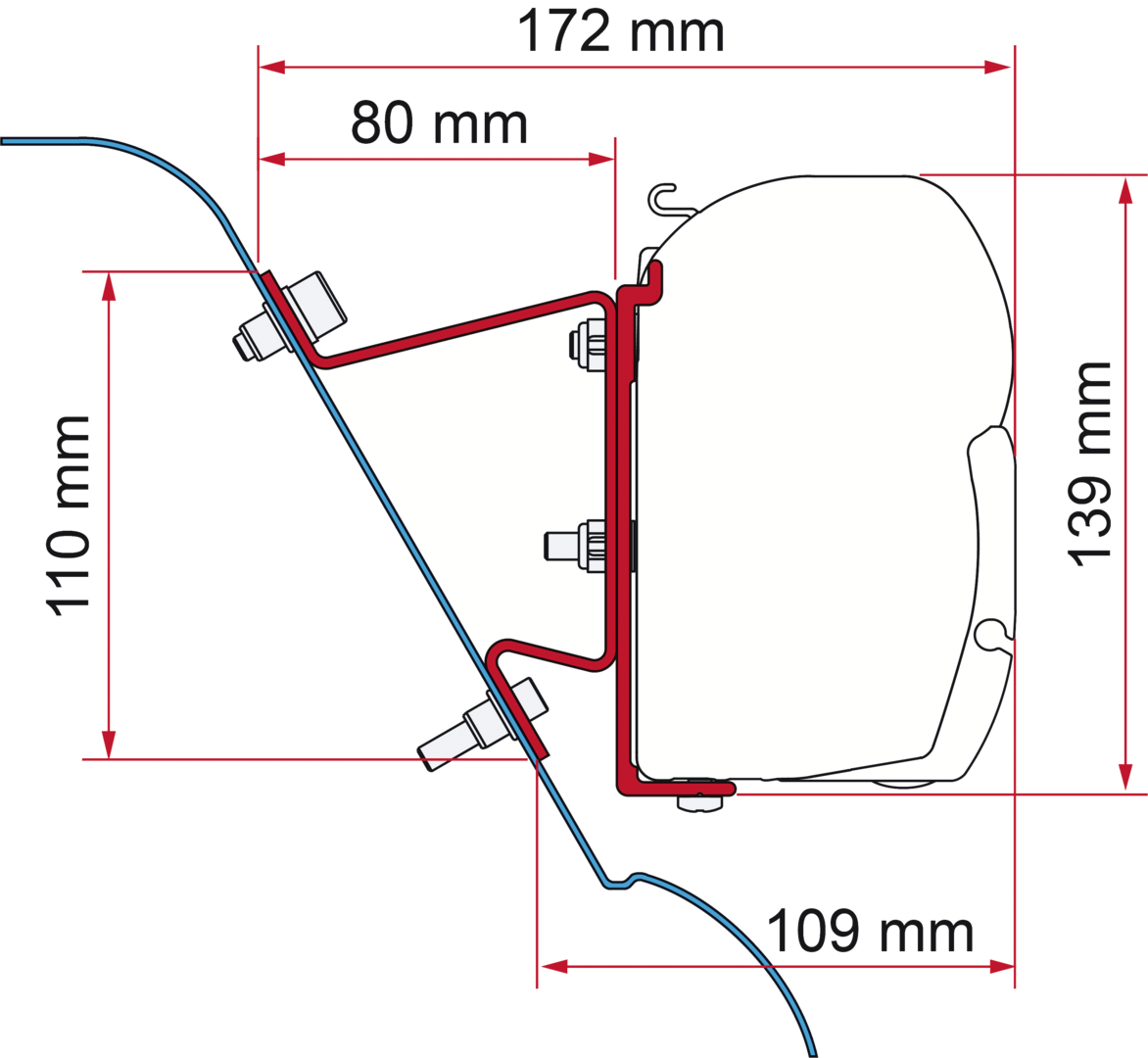 Fiamma Adapter-Kit Sprinter-Crafter H3