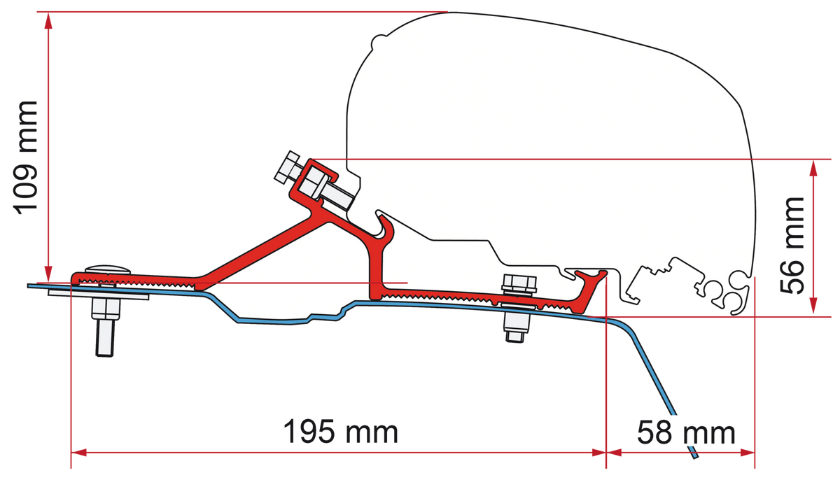 Fiamma Adapter F80-F65 Renault Master 2010