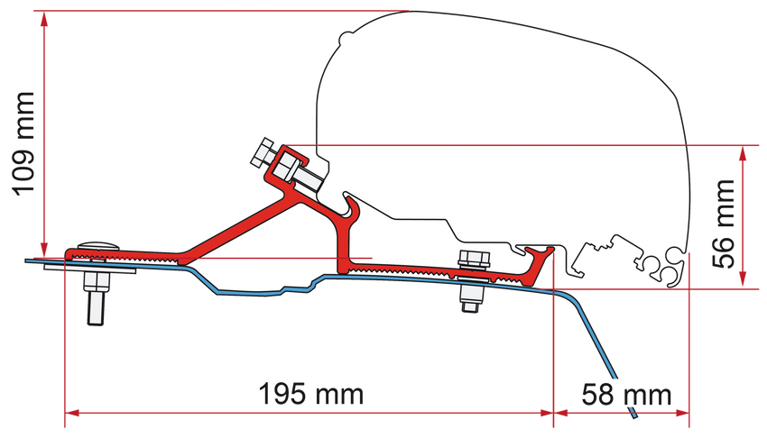 Fiamma Adapter F80-F65 Renault Master 2010
