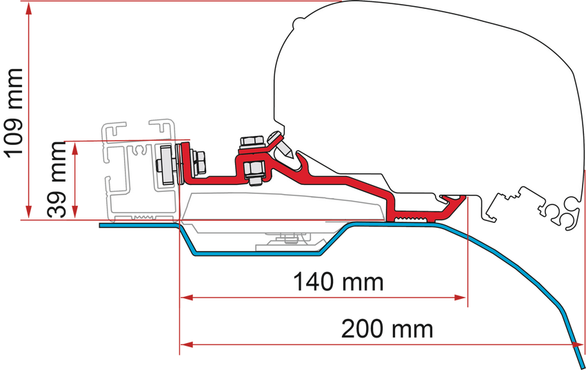 Fiamma Kit Ducato H2 Smart Clamp System