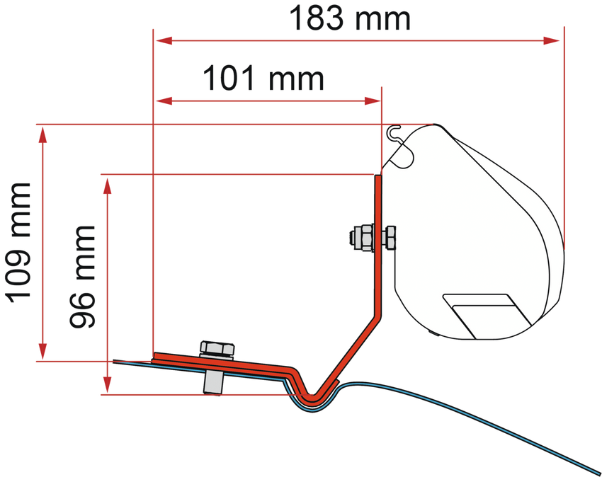 Fiamma Adapter Kit VW Caddy Maxi