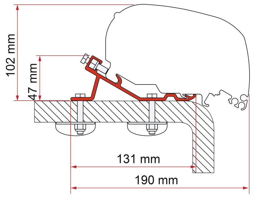 Fiamma Adapter F80-F65 Kit Standard