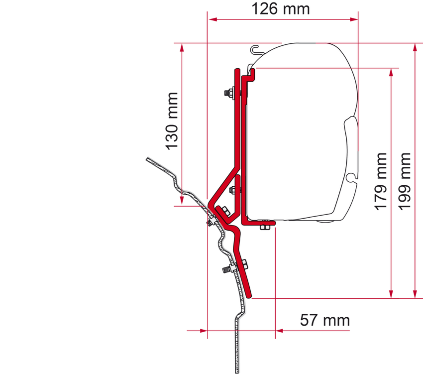 Fiamma Adapter Kit VW T4 - Lift Roof