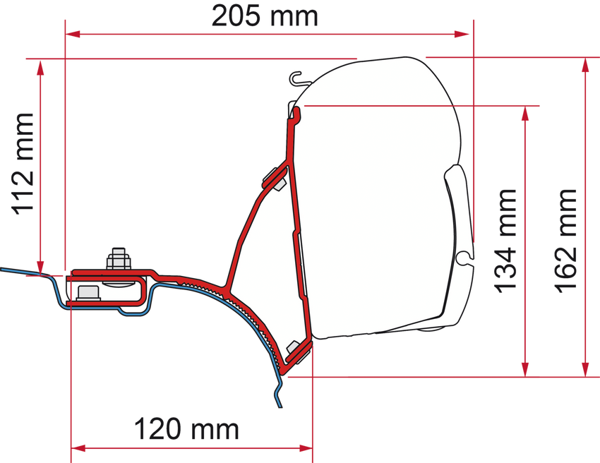 Fiamma Adapter VW T5 Multivan