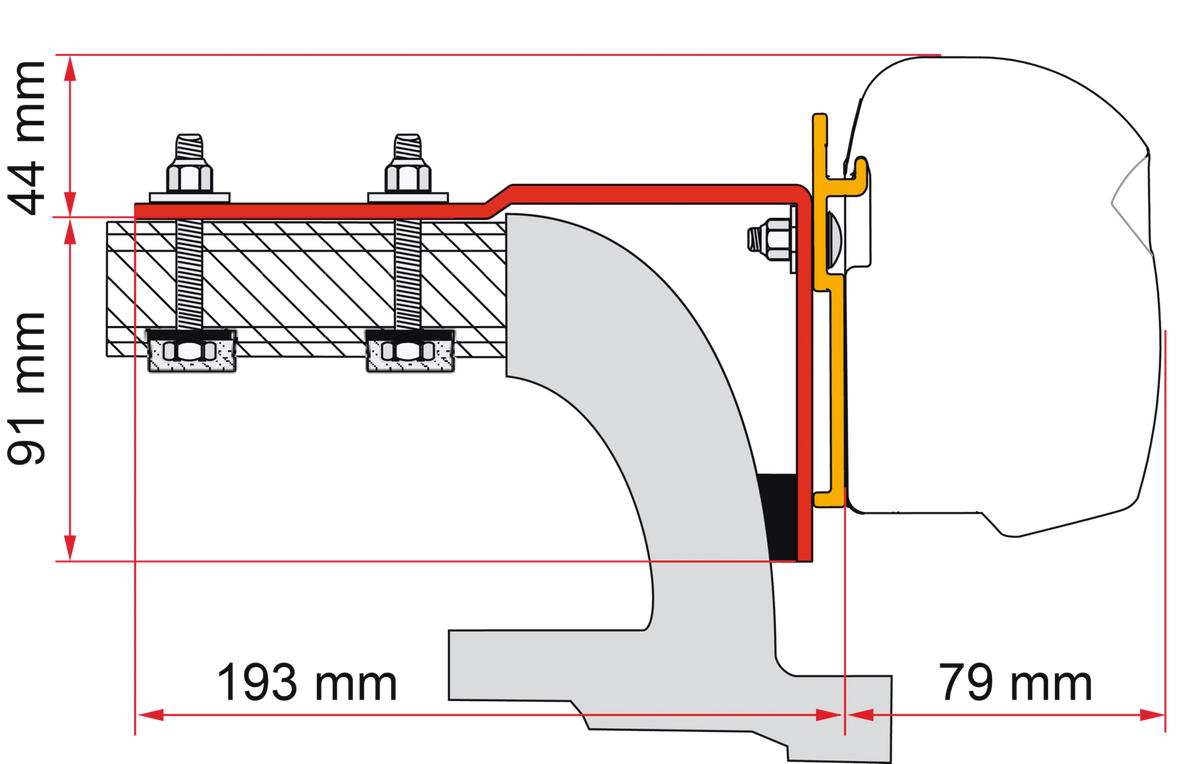 Fiamma Adapter-Kit MB Vito