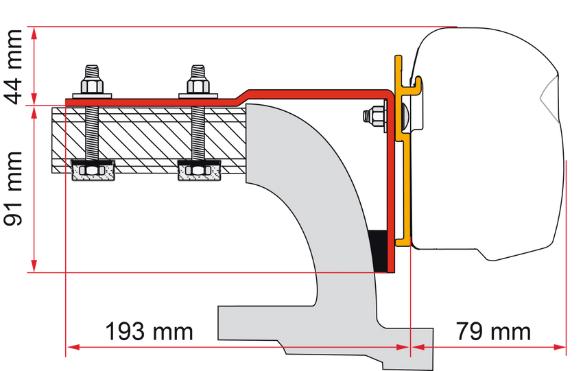 Fiamma Adapter-Kit MB Vito