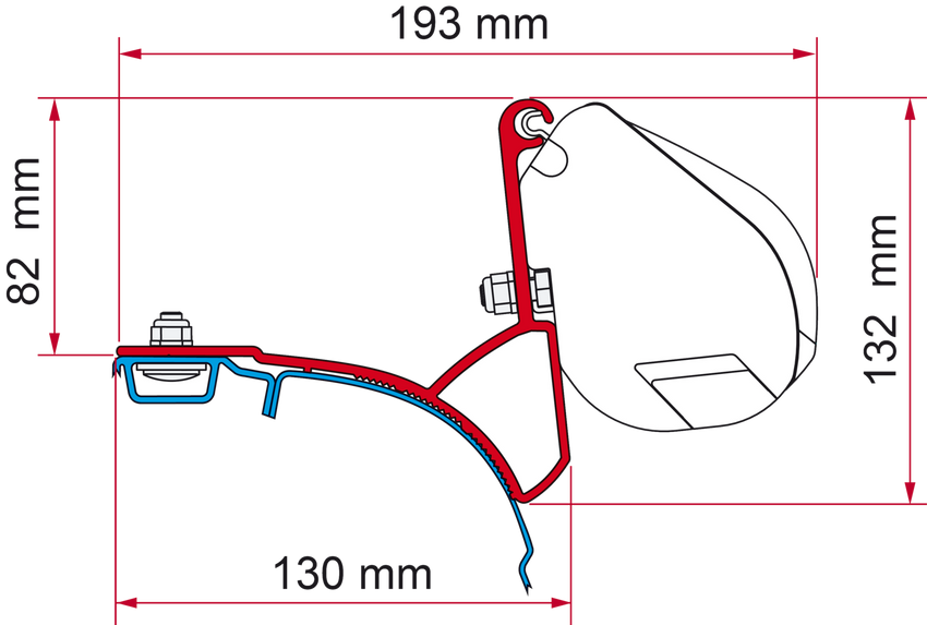 Fiamma Adapter F35 VW T5 Multivan