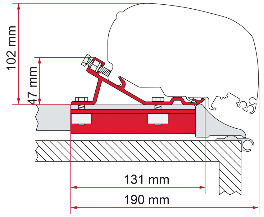 Fiamma Adapter Fixing-Bar F80-F65