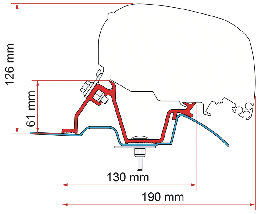 Fiamma Adapter F80-F65 MBS
