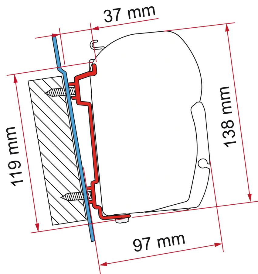 Fiamma Adapter Ford Transit High Roof