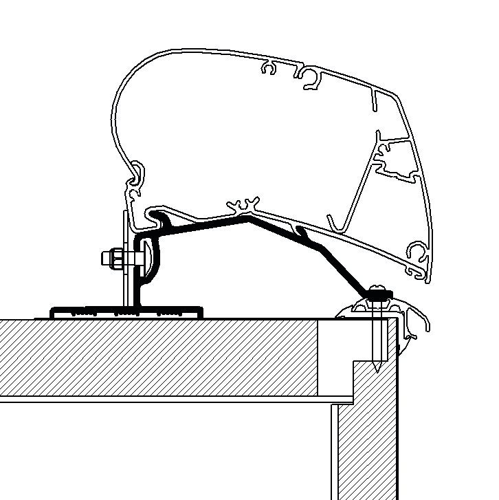 Thule Caravan Roof Adapter 450 cm