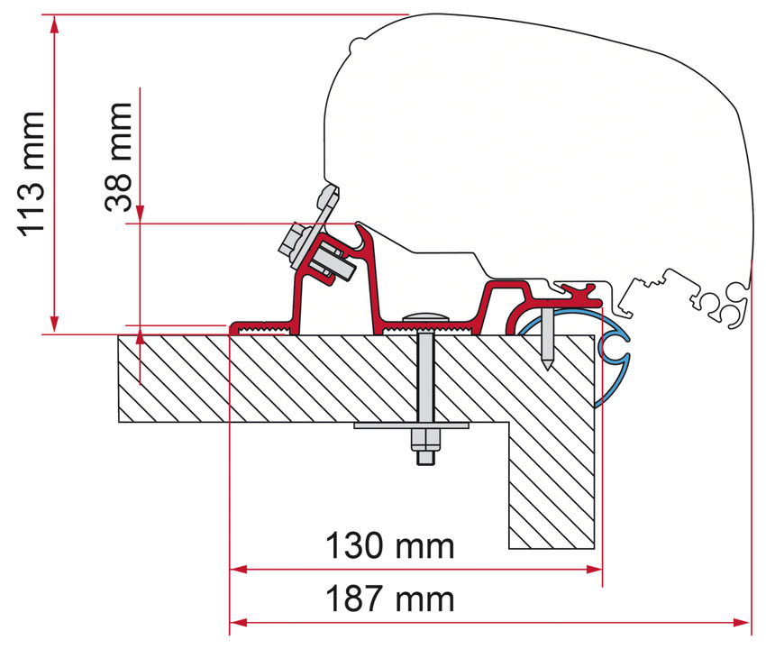 Fiamma Adapter F80-F65 Kit Caravan Standard