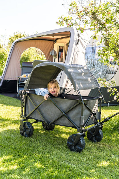 Travellife Bollerwagen BURANO mit Dach grau