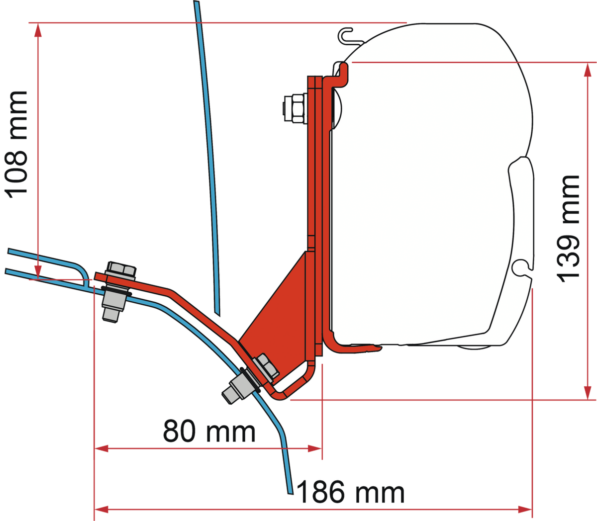 Fiamma Adap.-Kit FD H2 Lift Roof-Hymercar-Pössl