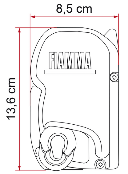 Fiamma F45S titanium 260 cm, VW T5-M (L1)