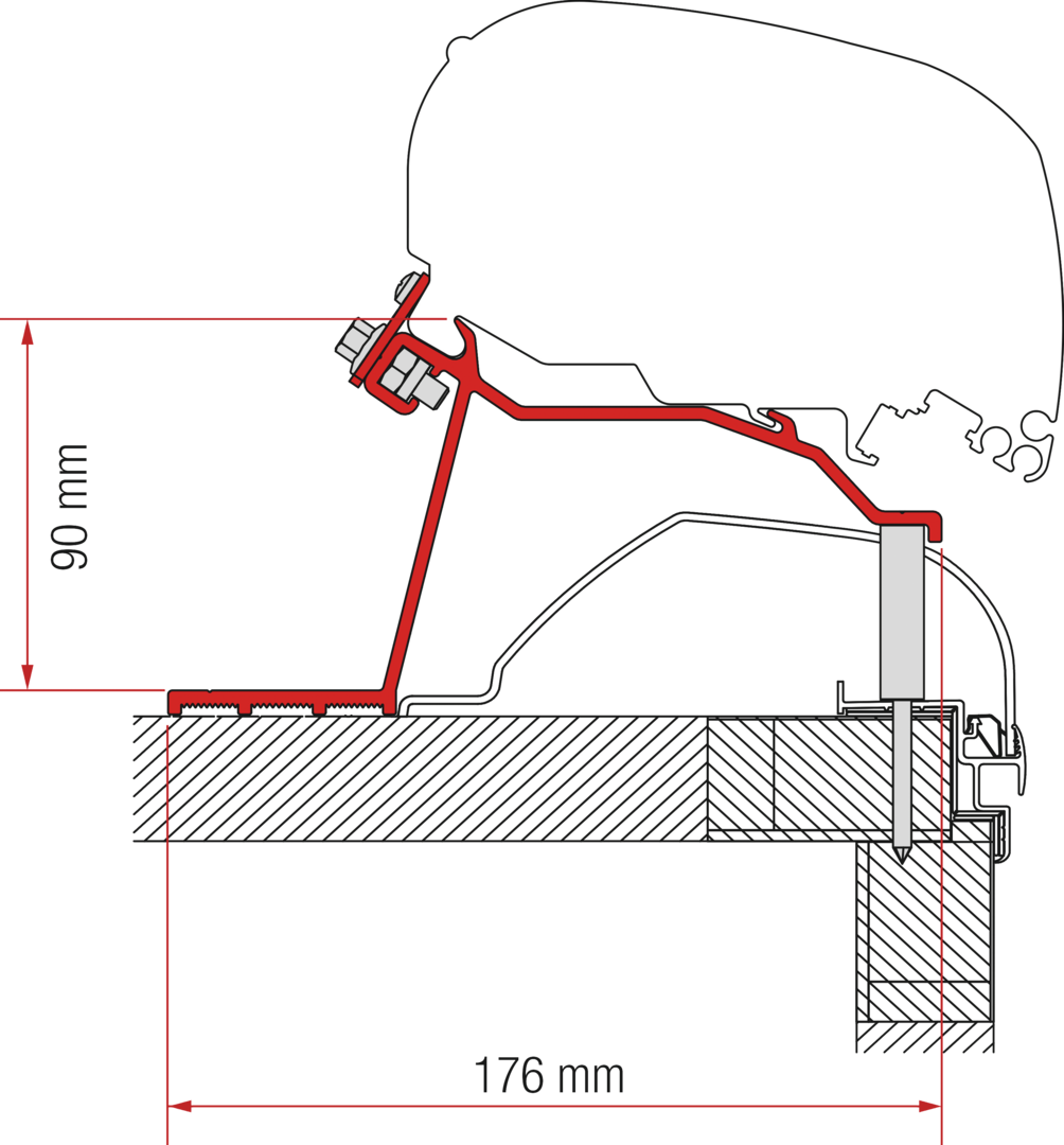 Fiamma Adapter-Kit F80-F65 Hobby Caravan ab 14