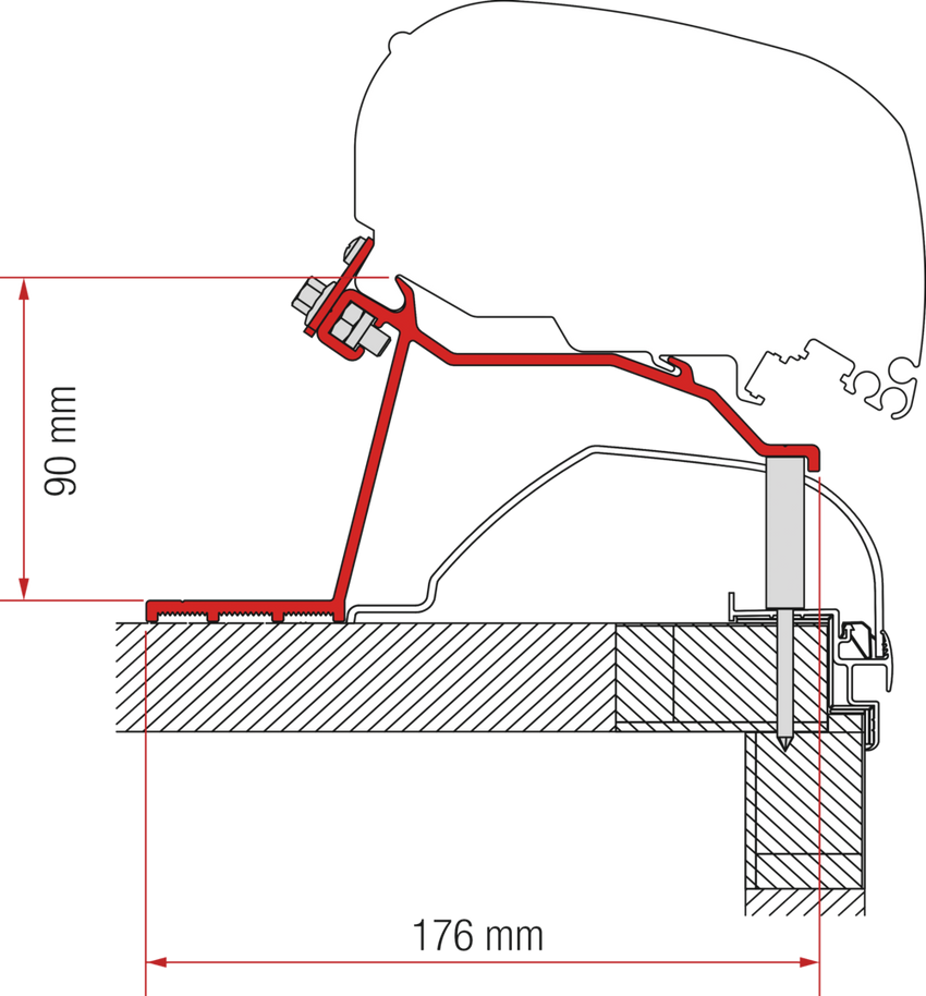 Fiamma Adapter-Kit F80-F65 Hobby Caravan ab 14