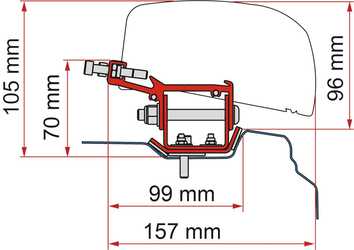 Fiamma Adapter F40 Kit Renault Trafic L2 ab 14