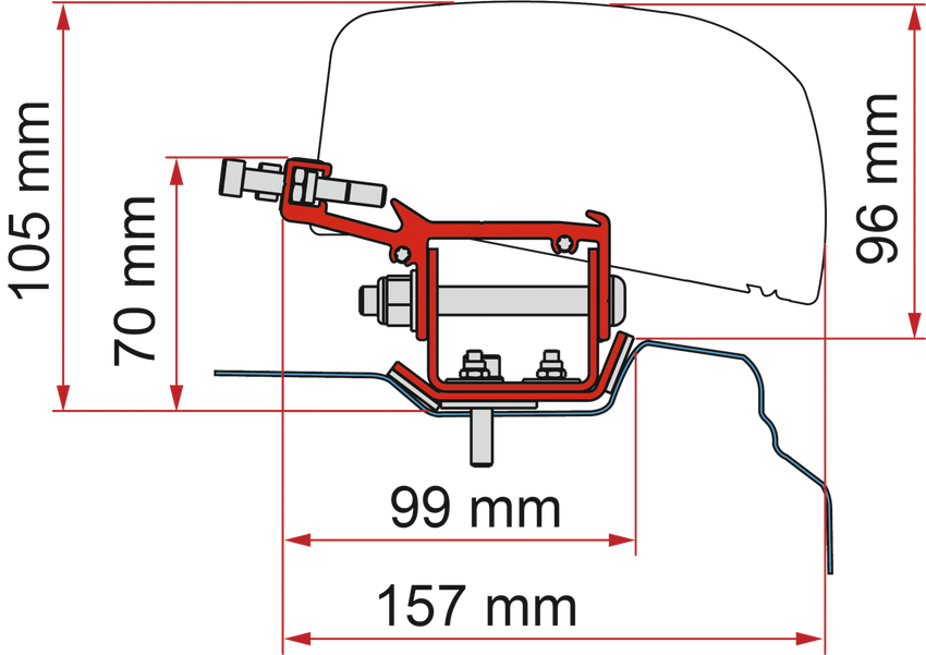 Fiamma Adapter F40 Kit Renault Trafic L2 ab 14