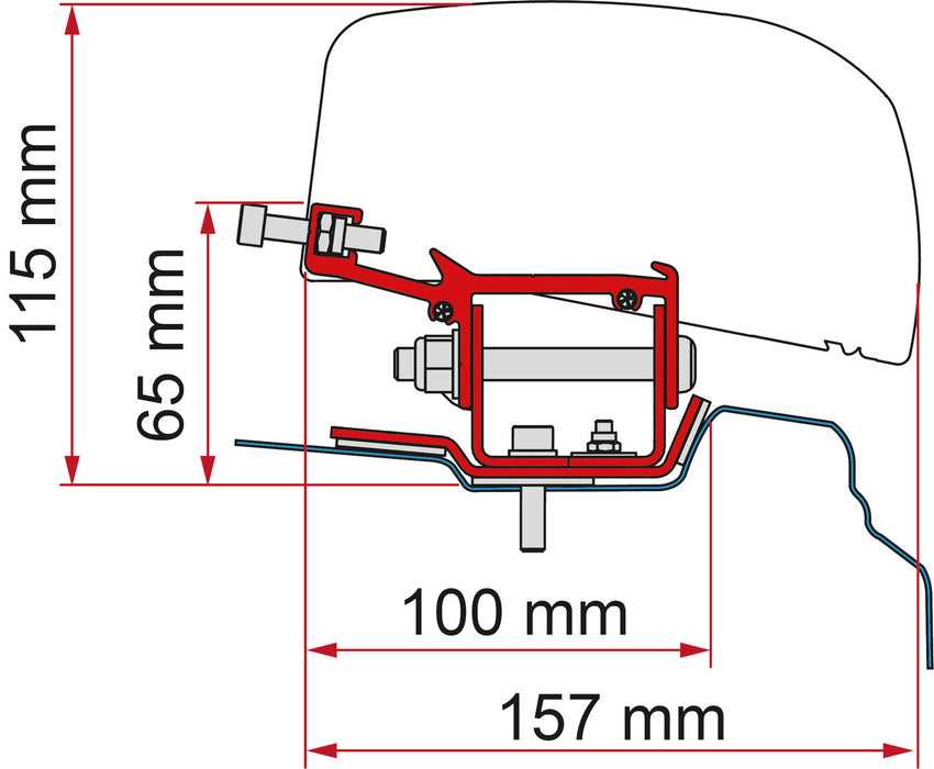 Fiamma Adapter F40 Kit Renault Trafic L1 ab 14