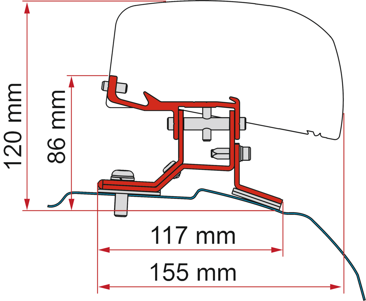 Fiamma Adapter F40 Kit Ford Custom L1