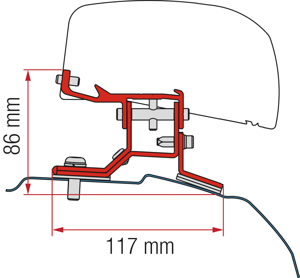 Fiamma Adapter F40 Kit Ford Custom L2