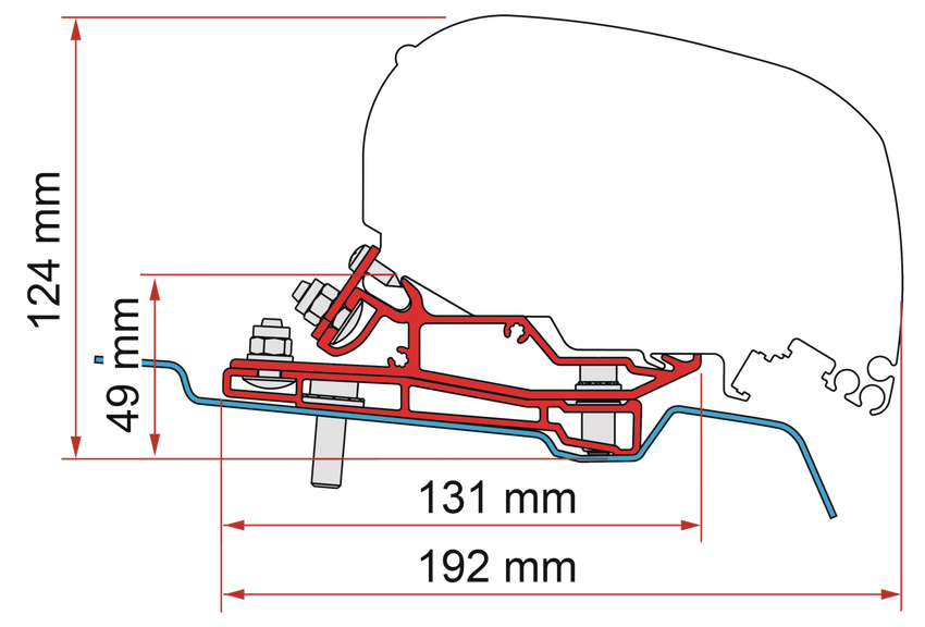 Fiamma Adapter Ford Transit L3 H3