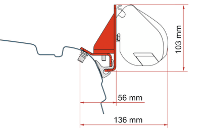 Fiamma Adapter F35 Kit Combi Rail Bracket