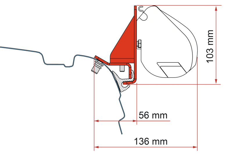 Fiamma Adapter F35 Kit Combi Rail Bracket