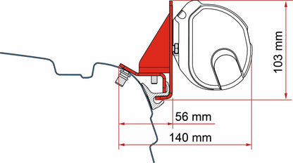 Fiamma Adapter F35 Kit Combi Rail Bracket