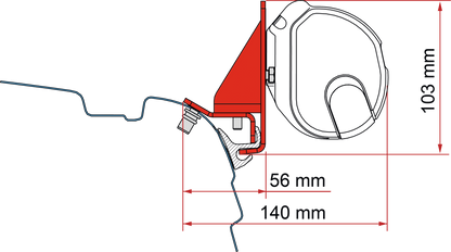 Fiamma Adapter F35 Kit Combi Rail Bracket